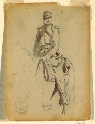绘图，骑兵军官，1862 年 作者 温斯洛·荷马