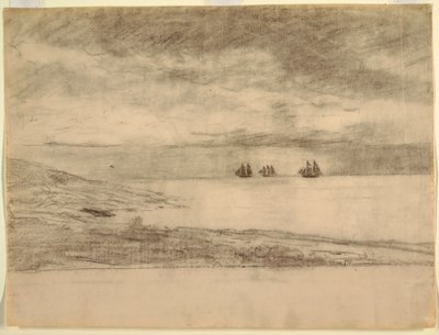 绘图，缅因州普劳特颈部，1883-84 年 作者 温斯洛·荷马