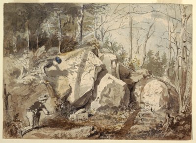 绘画，设置松鼠陷阱，约 1855 年 作者 温斯洛·荷马