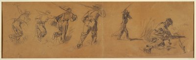 素描，士兵研究，1863-65 年 作者 温斯洛·荷马
