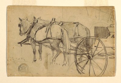 素描，《野餐郊游》研究，1868 年 作者 温斯洛·荷马
