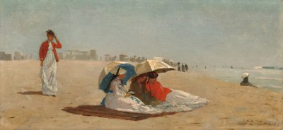 长岛东汉普顿海滩，1874年。 作者 温斯洛·荷马