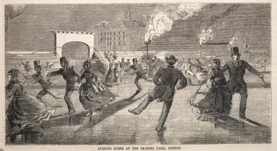 1859年，波士顿滑冰公园的夜景。 作者 温斯洛·荷马