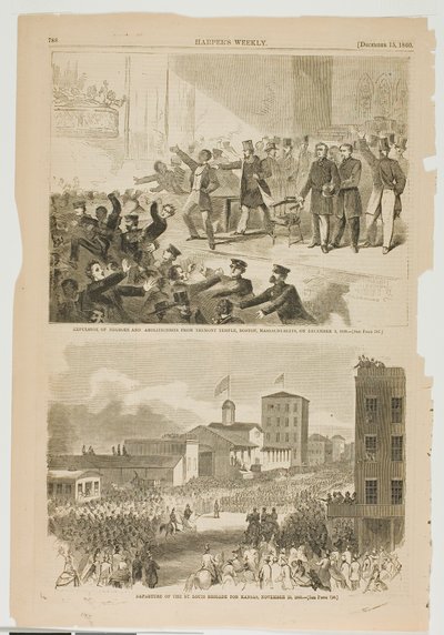 1860 年 12 月 3 日马萨诸塞州波士顿特雷蒙特寺驱逐黑人和废奴主义者的事件 作者 温斯洛·荷马