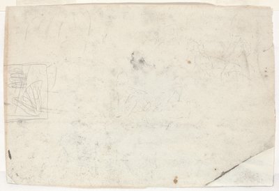 马背上的人物和其他研究[背面]，1861年。 作者 温斯洛·荷马