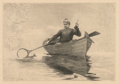 飞钓，1889年。 作者 温斯洛·荷马