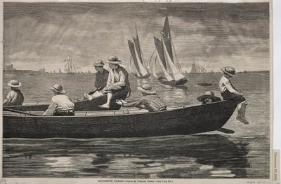 格洛斯特港，1873年。 作者 温斯洛·荷马