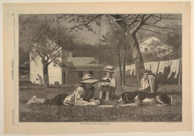 平面设计，《诺宁报》，1873 年 8 月 作者 温斯洛·荷马