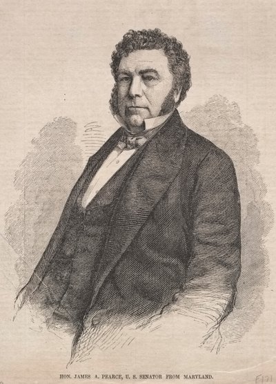 老公詹姆斯·皮尔斯（James A. Pearce），美国马里兰州参议员，1859年。 作者 温斯洛·荷马