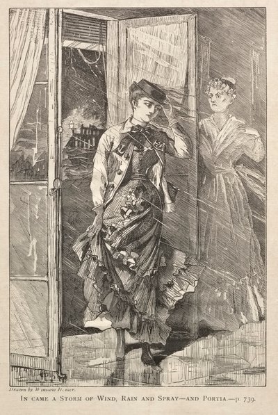 《来了一场风，雨和喷雾的风暴》和《波西亚》，1869年。 作者 温斯洛·荷马