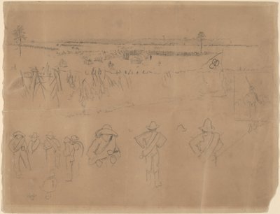 阵容和战壕[直书]，1864年。 作者 温斯洛·荷马