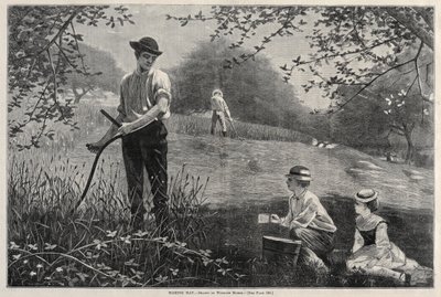 制作干草，1872年。 作者 温斯洛·荷马