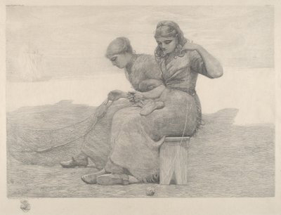 补网》，1888年。 作者 温斯洛·荷马