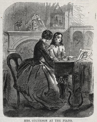 Otcheson夫人在钢琴上，1860年。 作者 温斯洛·荷马
