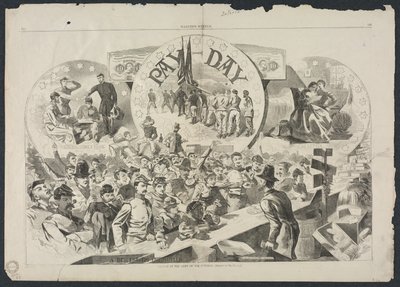 1863年在波托马克军队中发薪日。 作者 温斯洛·荷马