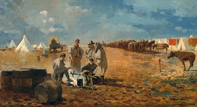 1871年营地的雨天 作者 温斯洛·荷马