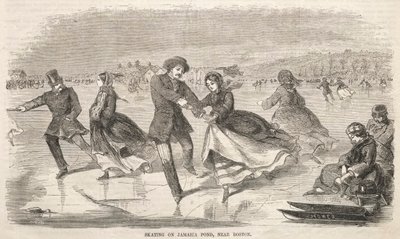 1859年在波士顿附近的牙买加池塘上滑冰。 作者 温斯洛·荷马
