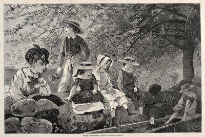 《春天的花朵》，1870年。 作者 温斯洛·荷马