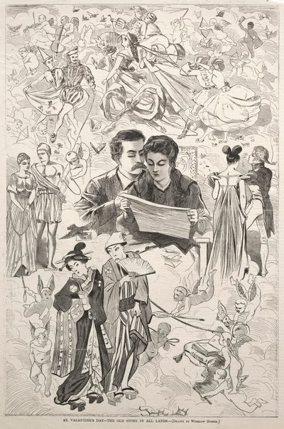 圣瓦伦丁-所有土地的古老故事，1868年。 作者 温斯洛·荷马