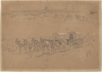 补给列车，1864年。 作者 温斯洛·荷马