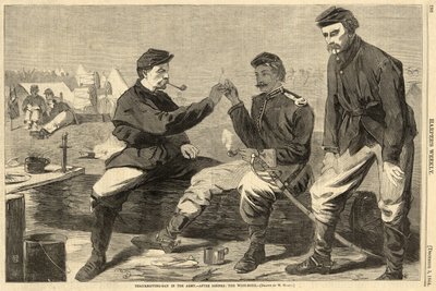 陆军的感恩节 - 晚餐后：来自Harpers Weekly酒吧的WishBone。 1864年 作者 温斯洛·荷马
