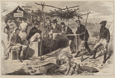 营地里的感恩节》，1862年出版。 作者 温斯洛·荷马