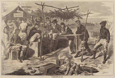 营地里的感恩节》，1862年出版。 作者 温斯洛·荷马
