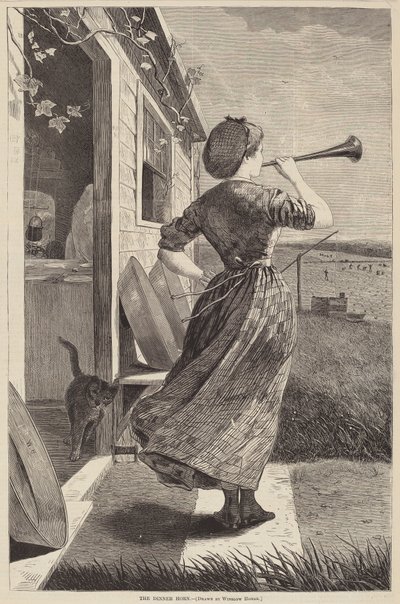 晚餐号角》，1870年。 作者 温斯洛·荷马