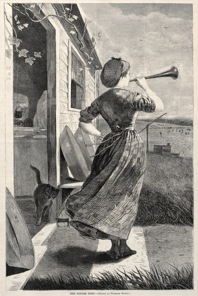 晚餐号角，1870年。 作者 温斯洛·荷马