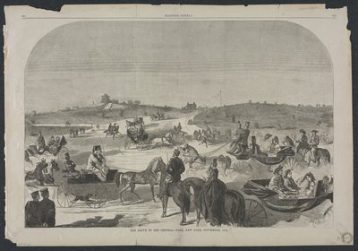 1860 年 9 月，纽约中央公园的车道 作者 温斯洛·荷马