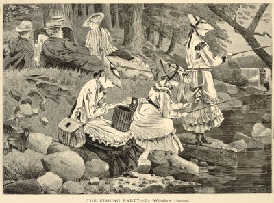 捕鱼派对》，摘自《阿普尔顿文学、科学和艺术杂志》，1869 年 10 月 2 日 作者 温斯洛·荷马
