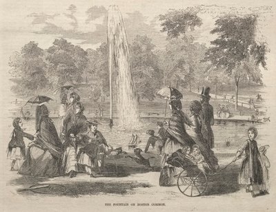 1857年在波士顿共同公园的喷泉。 作者 温斯洛·荷马