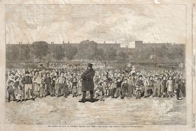 七月四日，纽约汤普金斯广场-索格一家人，1868年。 作者 温斯洛·荷马