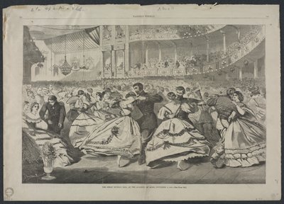 1863年11月5日，音乐学院，俄罗斯大舞会，1863年。 作者 温斯洛·荷马
