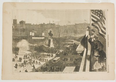 1863 年 4 月 11 日在纽约联合广场举行的萨姆特大会 作者 温斯洛·荷马