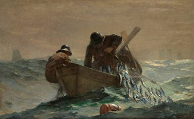 鲱鱼网》，1885年。 作者 温斯洛·荷马
