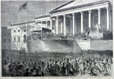 林肯总统就职典礼》，摘自《哈珀周刊》，1861 年 3 月 4 日 作者 温斯洛·荷马