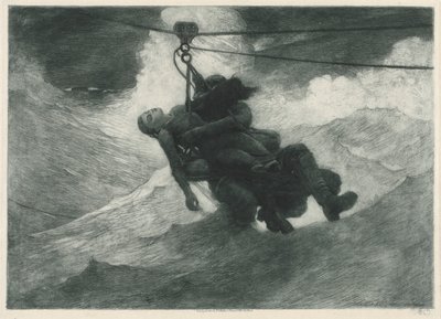 生命线，1884年。 作者 Winslow Homer