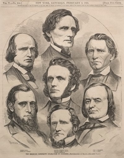 密西西比州议会下议院代表团，1861年。 作者 温斯洛·荷马