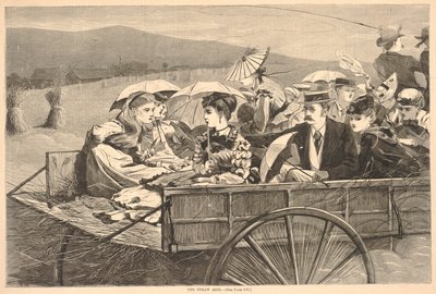 草骑》，摘自《哈珀巴扎尔》，1869 年 9 月 25 日 作者 温斯洛·荷马