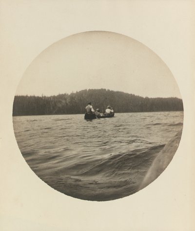 三位皮划艇运动员，魁北克省圣约翰湖，约1895年，约1904年（明胶银版） 作者 温斯洛·荷马
