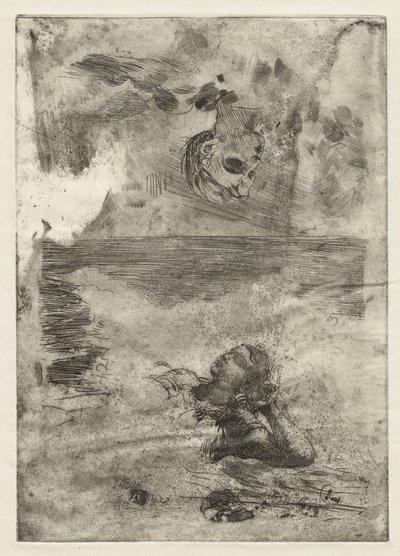 《两个头》，研究于“ Undertow”之后，c.1886，印刷，c.1967 作者 温斯洛·荷马