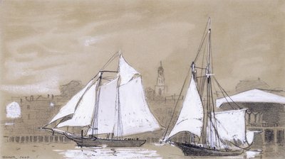 两个大篷车，1880年 作者 温斯洛·荷马