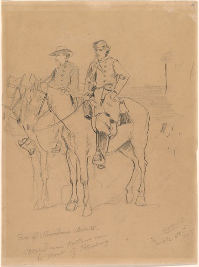 两个童子军，1865年。 作者 温斯洛·荷马