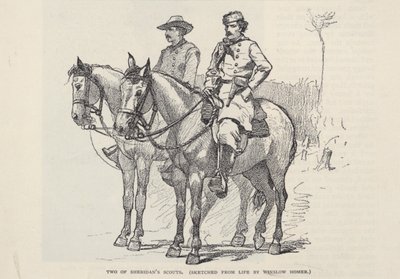 谢里丹的两名侦察兵，摘自《世纪杂志》，1887 年 11 月 作者 温斯洛·荷马