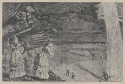 瀑布下的卡茨基尔山脉，温斯洛·荷马绘画，1872年。 作者 温斯洛·荷马