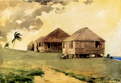 即将到来的龙卷风，巴哈马，1885年（纸上铅笔） 作者 温斯洛·荷马