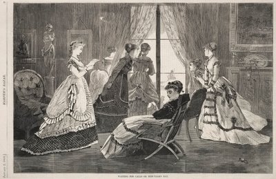 1869年元旦等待电话。 作者 温斯洛·荷马
