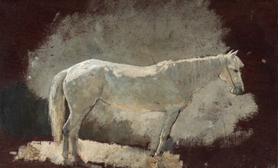 白色的母马》，约 1868 年（木板油画） 作者 温斯洛·荷马