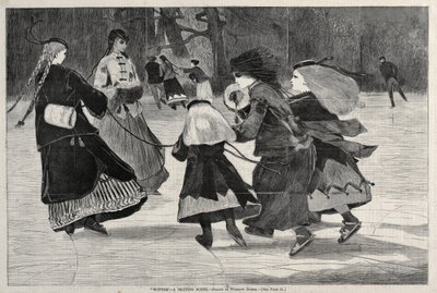 冬季-滑冰场，1868年。 作者 温斯洛·荷马
